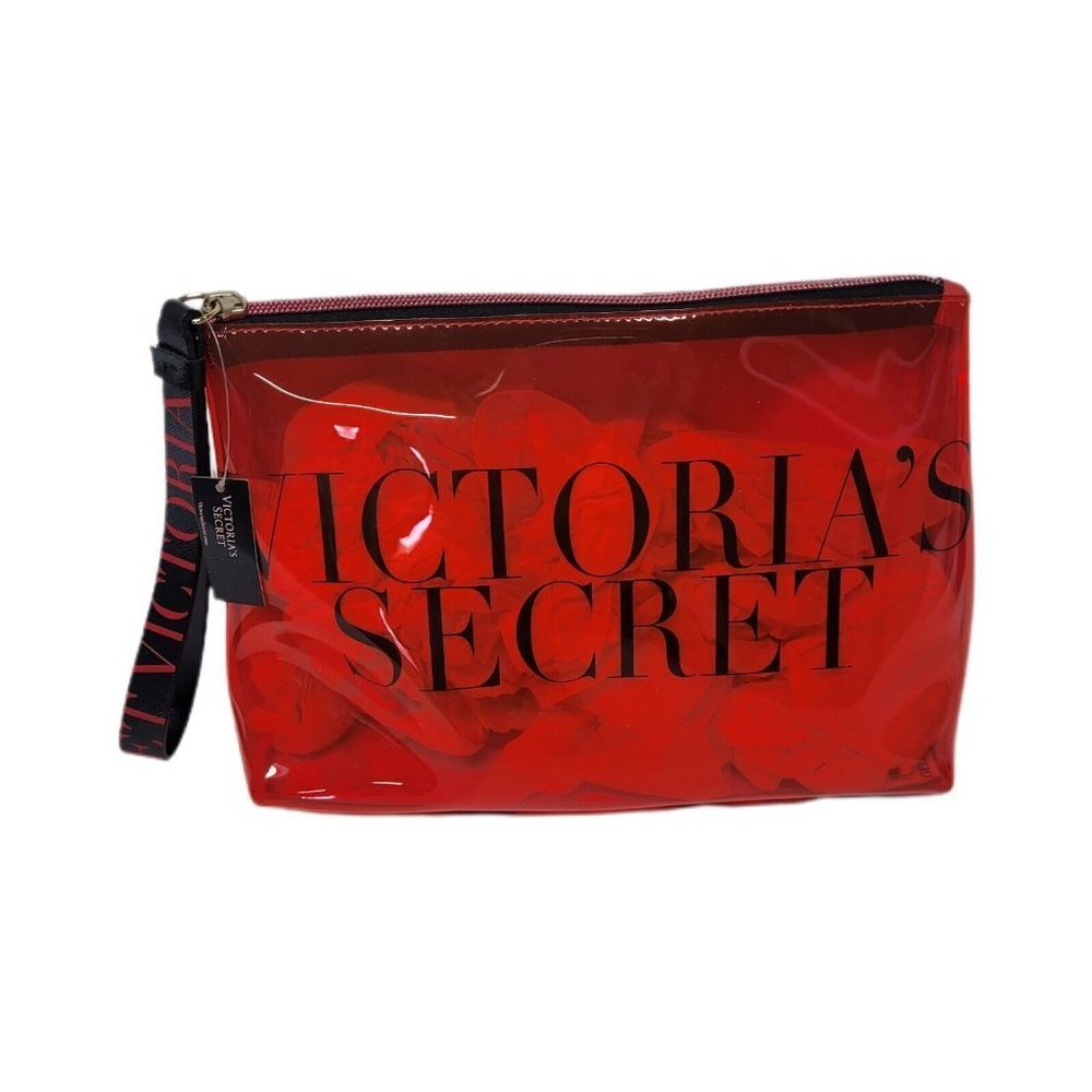 Victoria's Secret Red Beauty Make Up Pouch Cosmetic Bag! New with Tag!